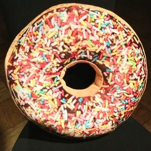 Chocolate Rainbow Sprinkles Decorative Pillow